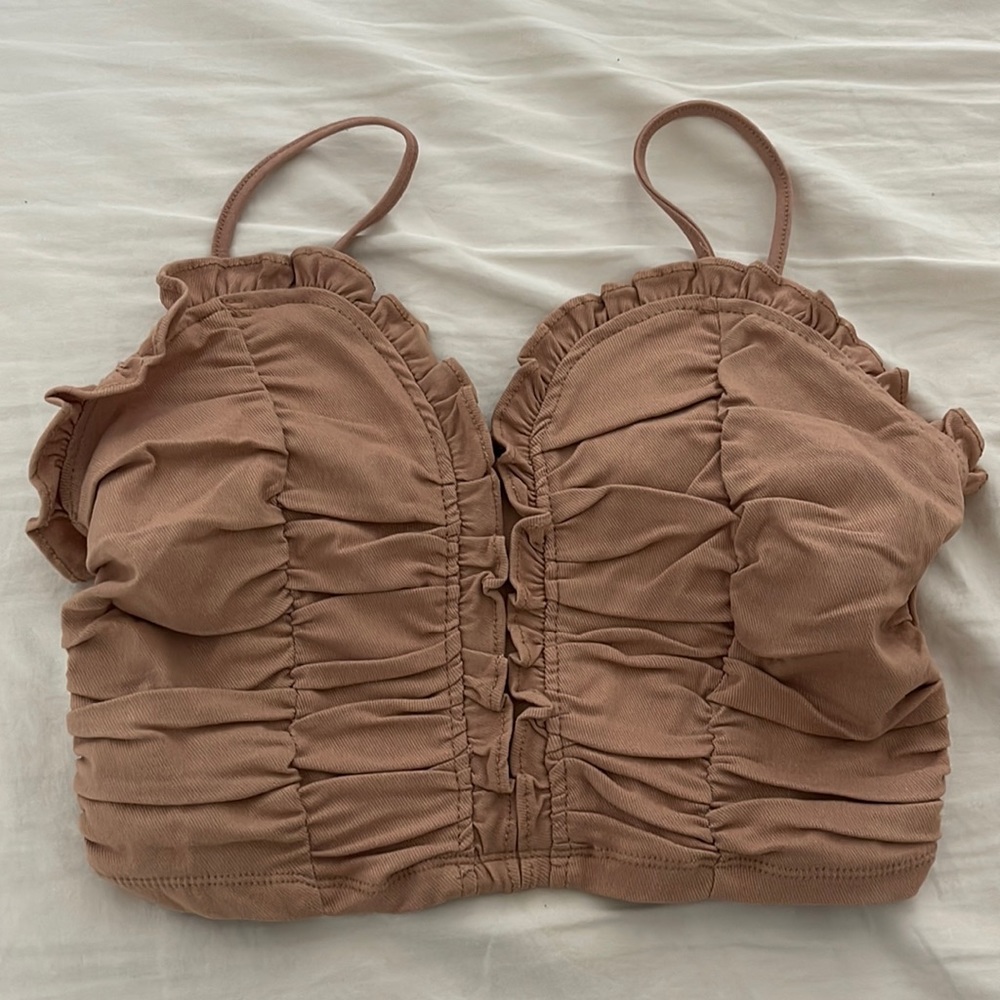 Nude crop top